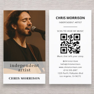 Independent Artist QR Code Photo Business Card