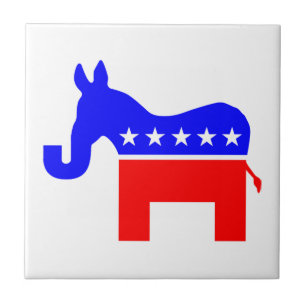 INDEPENDENT & BIPARTISAN - Donkey/Elephant Hybrid Ceramic Tile