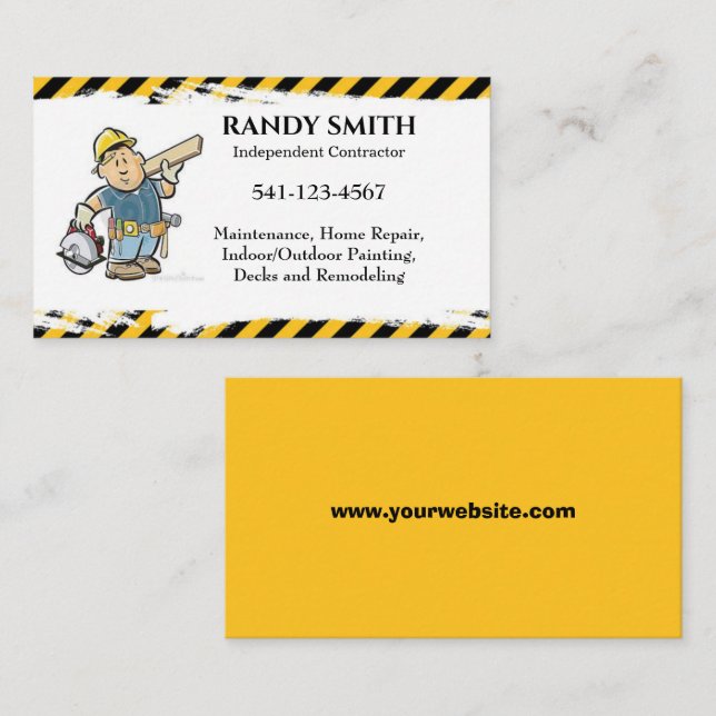 Independent Contractor Business Card (Front/Back)