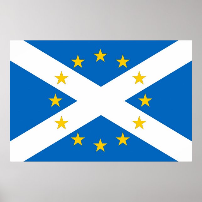  Independent European Scotland Flag Poster Print (Front)