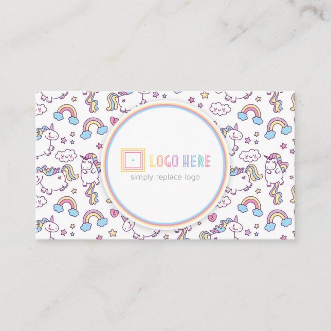 Independent Fashion Retailer Business Card Unicorn (Front)