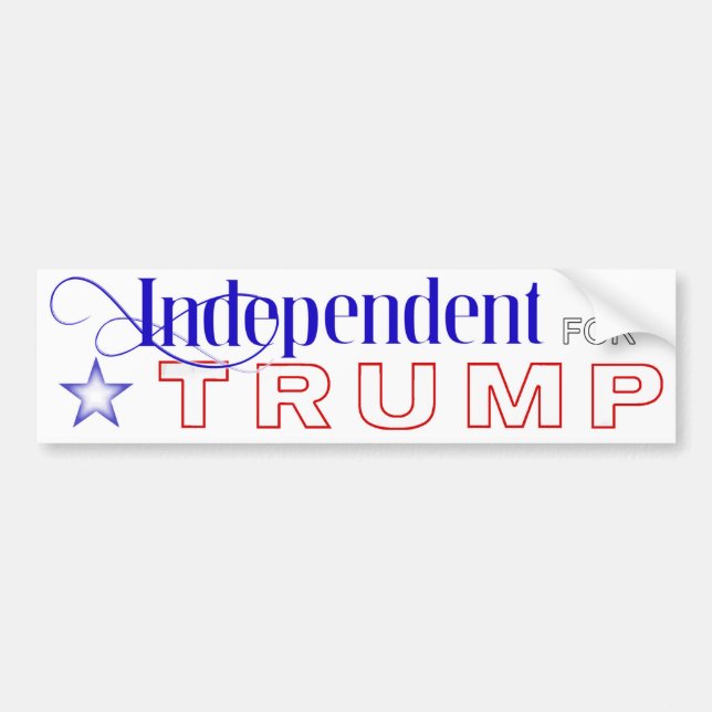 Independent for Trump Bumper Sticker (Front)