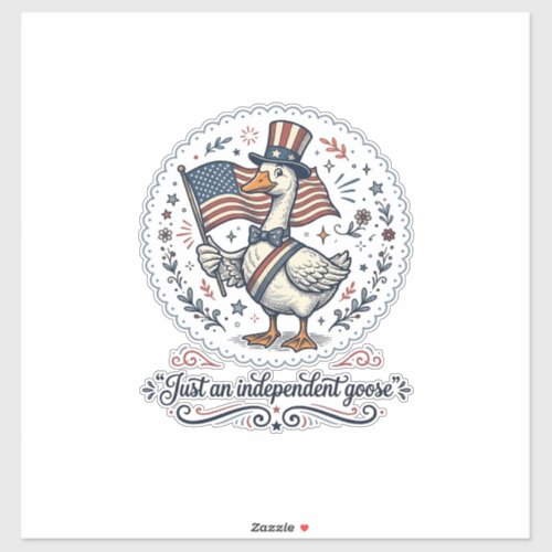 Independent Goose Vintage Patriotic Shirt Design ( Sticker