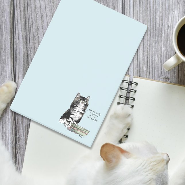 Independent Gray Tabby Blue Cute Funny Cat Post-it Notes (Creator Uploaded)