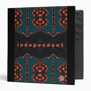 Independent in Orange and Green Binder