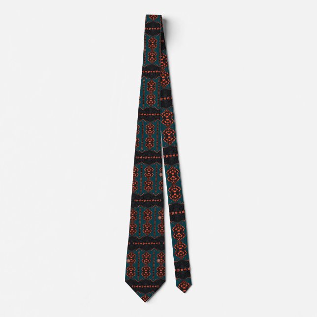 Independent in Orange and Green Neck Tie (Front)