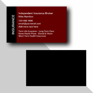 Independent Insurance Agent  Business Card