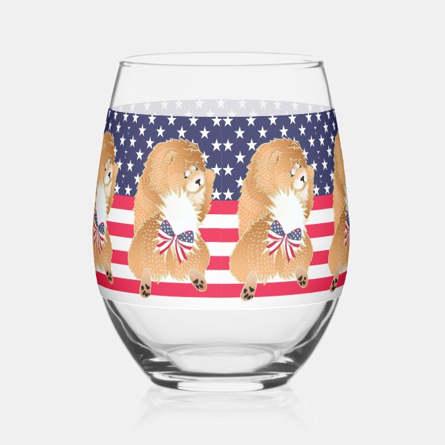 INDEPENDENT-   Red Chow  Stemless Wine Glass (Right)