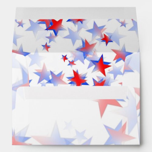 Independent Red White Blue Graphical Butterfly Envelope