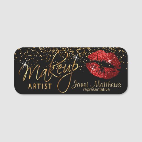Independent Representative _ Red Lips Name Tag