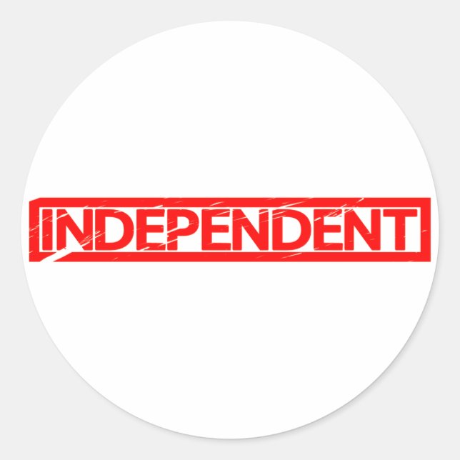 Independent Stamp Classic Round Sticker (Front)