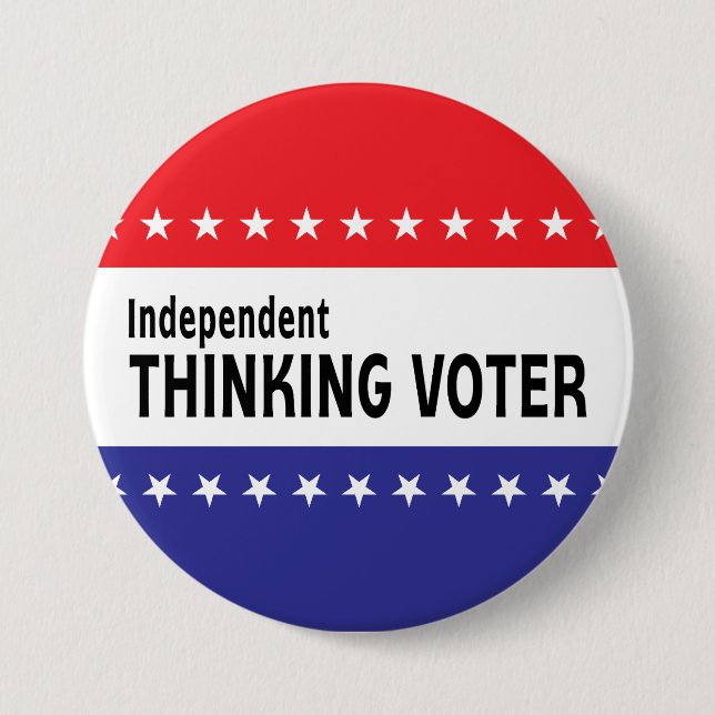 Independent Thinking Voter Pinback Button (Front)
