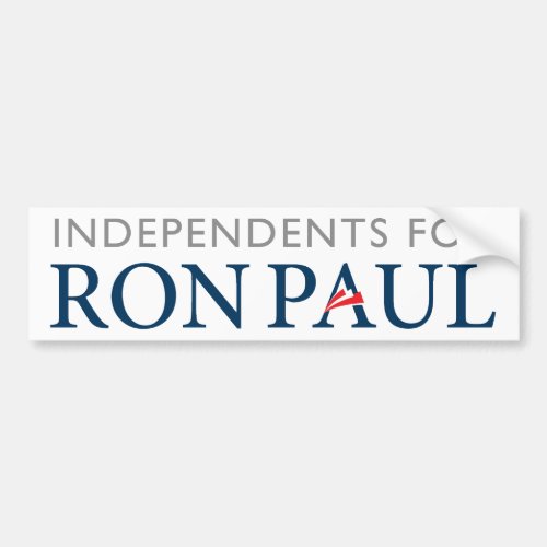 Independents for Ron Paul Bumper Sticker