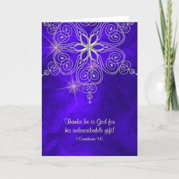 Indescribable Gift Christian Christmas Holiday Card by Westerngirl2 at Zazzle