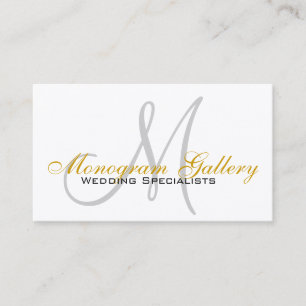 Indestructible Monogram Custom Business Cards