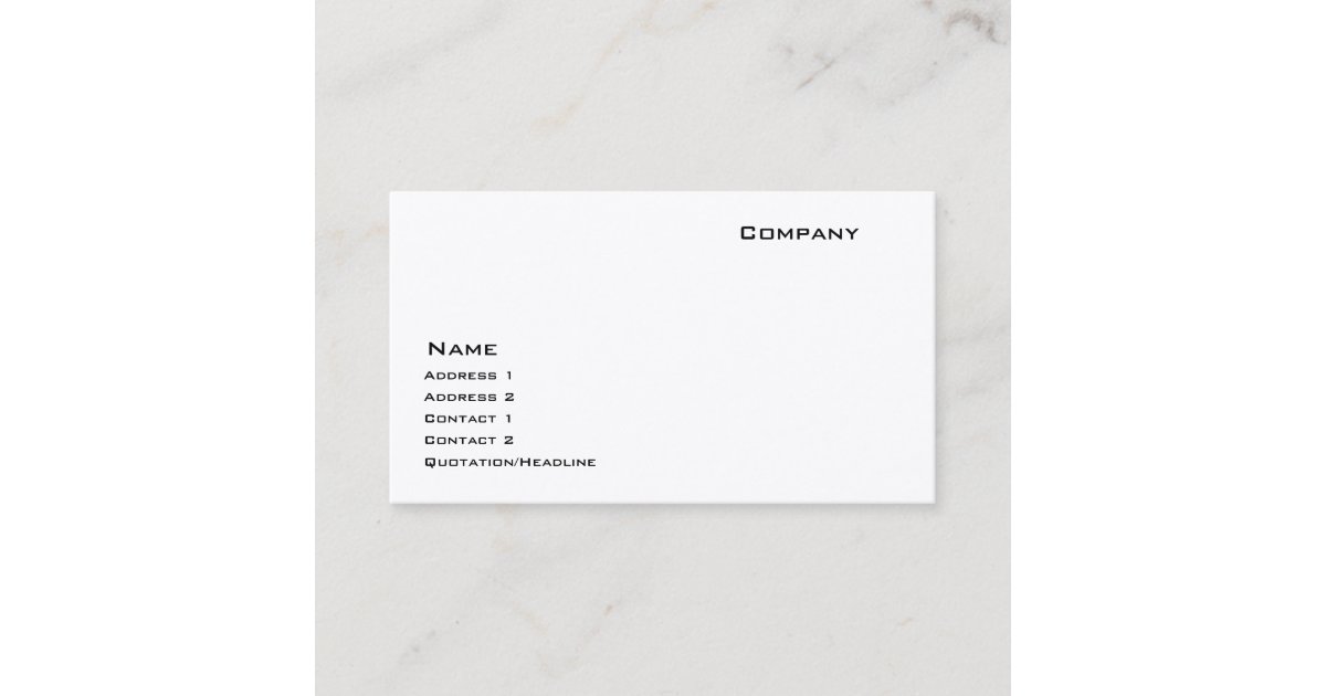 Indestructible Paper Stock Business Card Zazzle