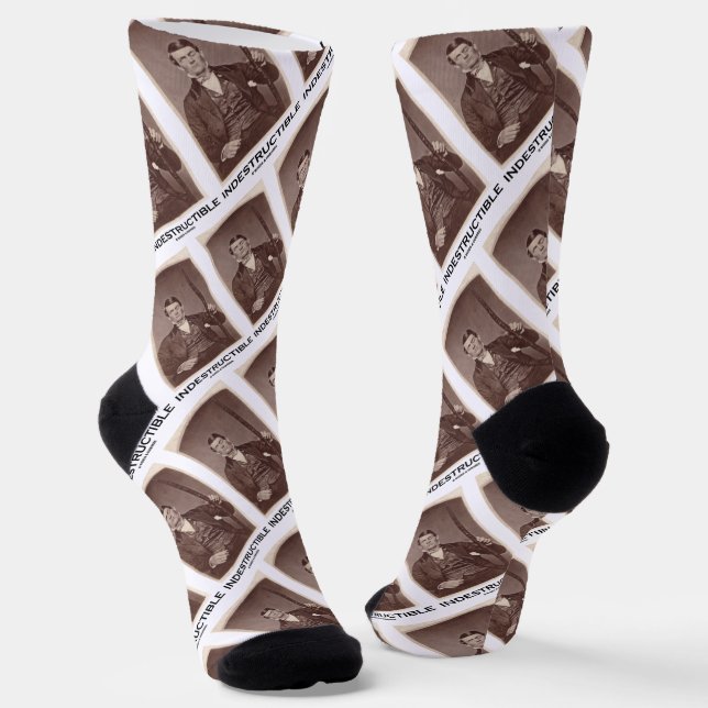 Indestructible Phineas Gage Psychology Humor Socks (Angled)