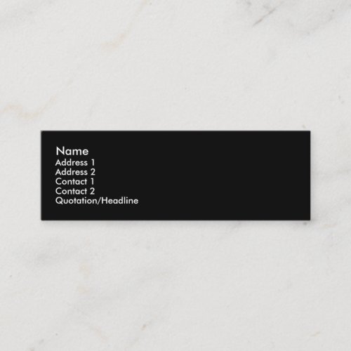 INDESTRUCTIBLE SKINNY PROFILE BUSINESS CARD