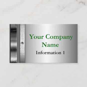 Indestructible Steel Metal Look Business Cards by MetalShop at Zazzle