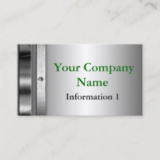 Indestructible Steel Metal Look Business Cards at Zazzle