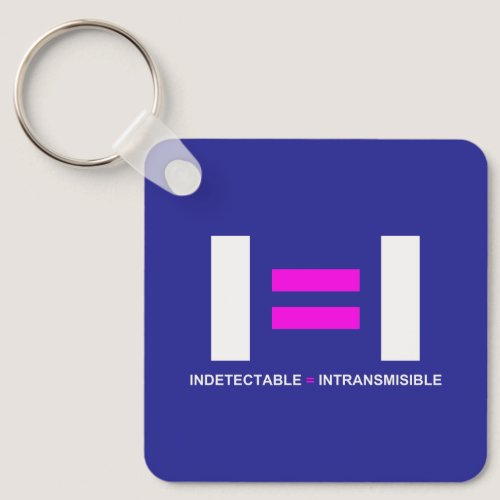 Indetectable es igual a Intransmisible VIH Keychain