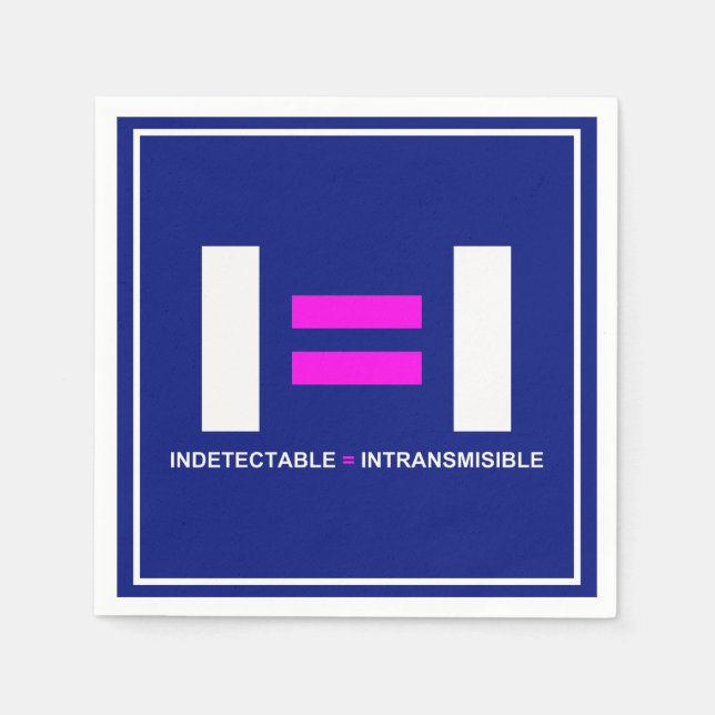 Indetectable es igual a Intransmisible VIH Napkins (Front)