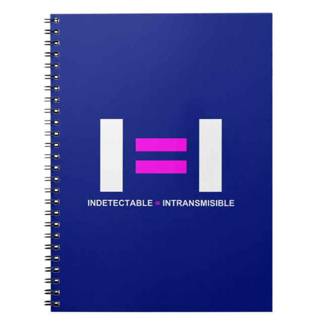 Indetectable es igual a Intransmisible VIH Notebook (Front)