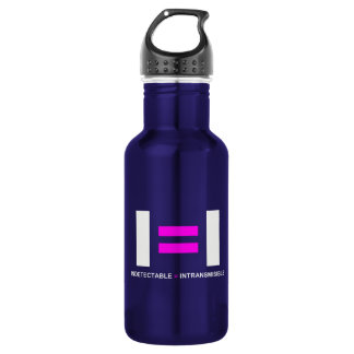 Indetectable es igual a Intransmisible VIH Stainless Steel Water Bottle