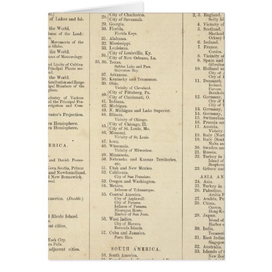 Index Atlas of the World Cards (Front)