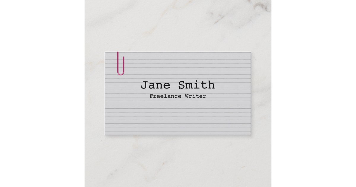 Index Business Card Zazzle