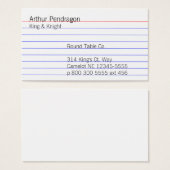 Index Card (Front & Back)