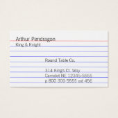 Index Card (Front)