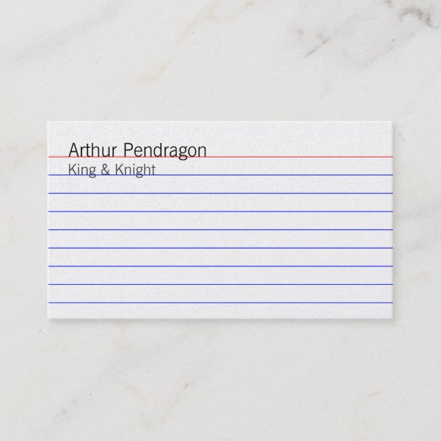 Index Card (Front)