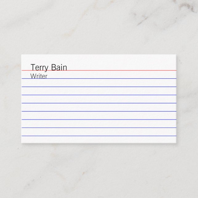 Index Card (Front)
