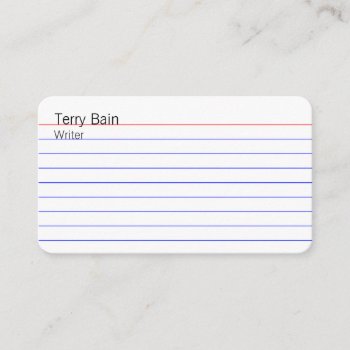 Index Card by TerryBain at Zazzle