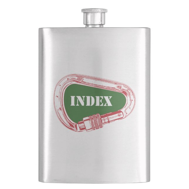 Index Climbing Carabiner Flask (Front)