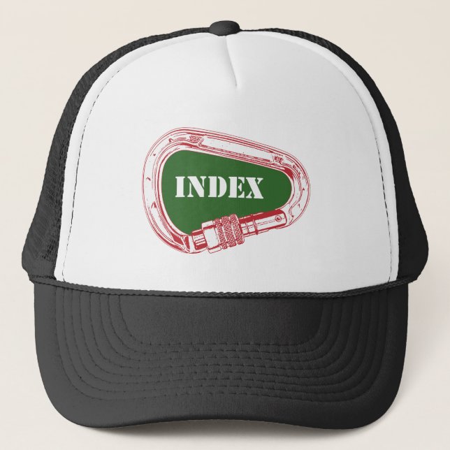 Index Climbing Carabiner Trucker Hat (Front)