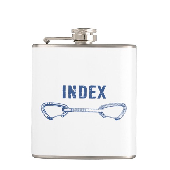 Index Climbing Quickdraw Flask (Front)