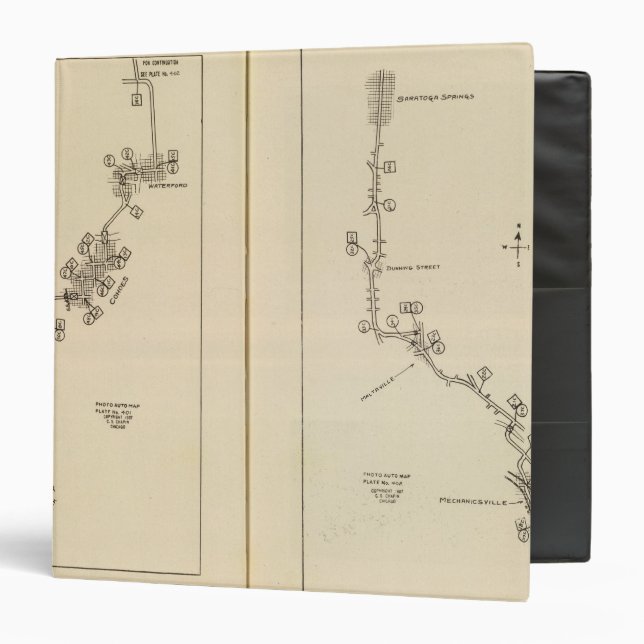 Index map Albany, Saratoga Springs Binder (Front/Inside)