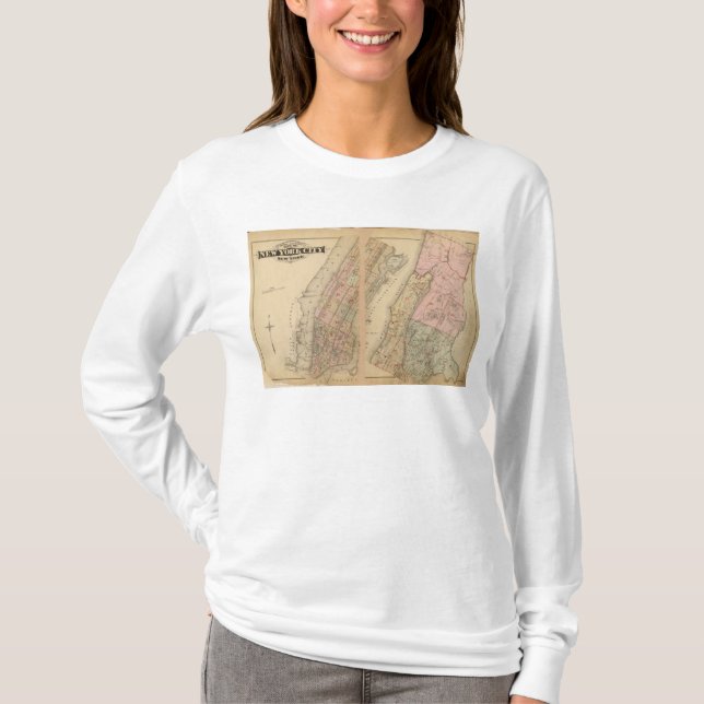 Index map Atlas, city of New York T-Shirt (Front)