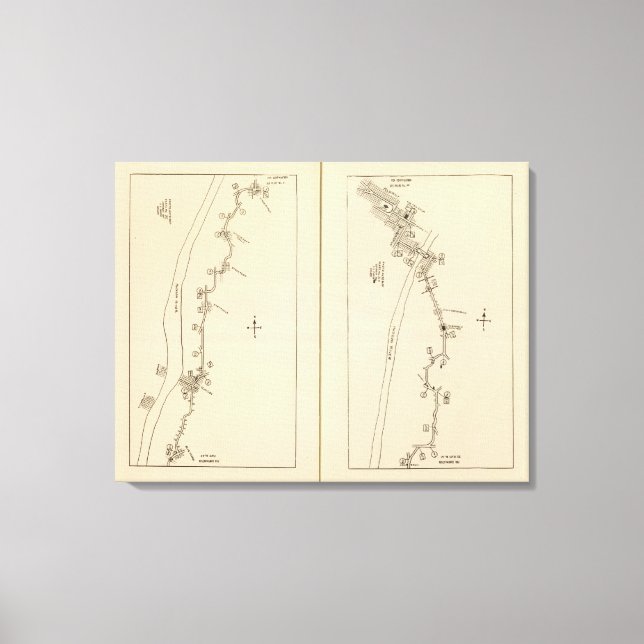 Index map Columbia County Rensselaer County NY Canvas Print (Front)