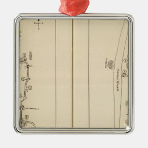 Index map Putnam County Dutchess County New York Metal Ornament