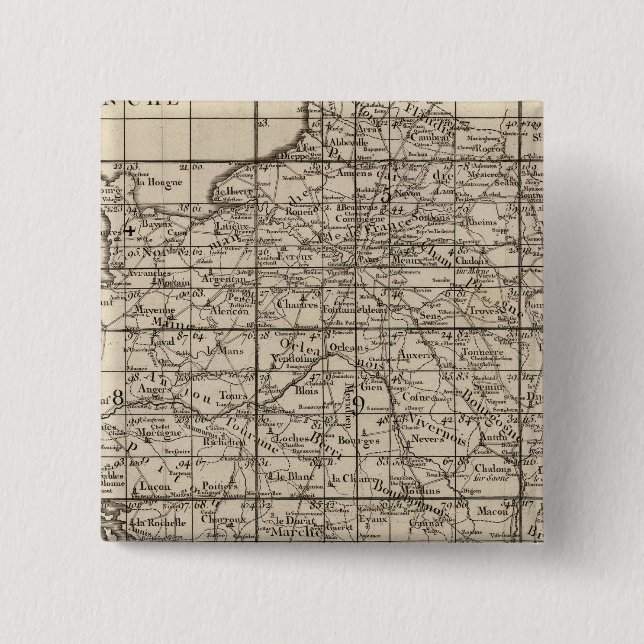 Index of France Pinback Button (Front)