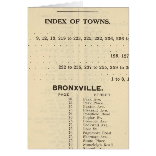 Index Towns, Bronxville (Front)