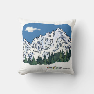 Index WA Mountain Throw Pillow 16" x 16"