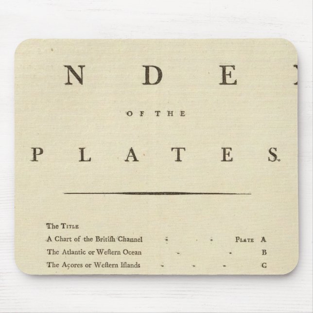 Index West India atlas Mouse Pad (Front)