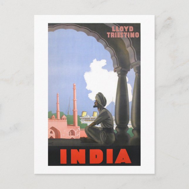 India-1927 Postcard (Front)