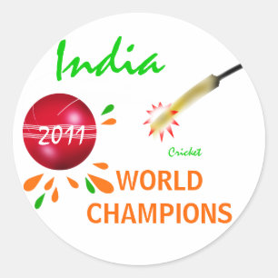 India 2011 ICC Cricket World Cup Champions Sticker