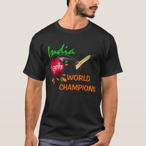 India 2011 ICC Cricket World Cup Champions T_Shirt