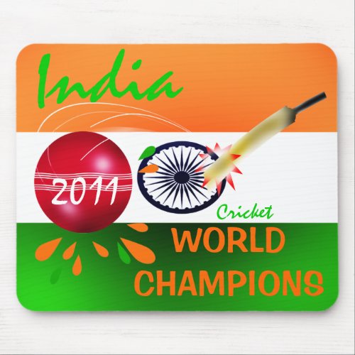 India 2011 ICC Cricket World Cup Champs Mousepad